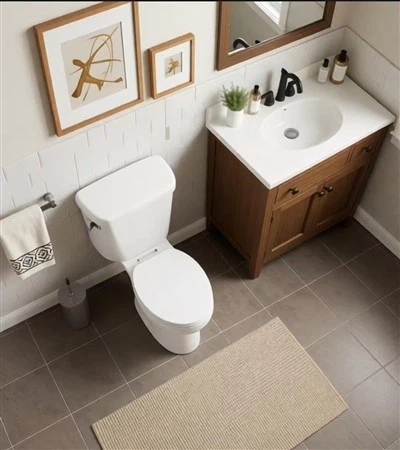 Sanita sifônica sem aro de duas peças para uso em distribuidores e projetos